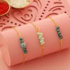 Gift Set of 3 Bracelet Rakhi Hamper