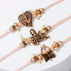 Gift Set of 3 Copper Finish Divine Rakhis