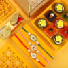 Set of 3 Kundan work Rakhi Gift Box Online