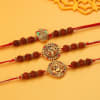 Gift Set of 3 Mystic Rudraksh Rakhi Hamper