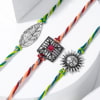 Set of 3 Oxidized Designer Rakhis Online