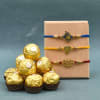 Set of 3 Rakhi with Ferrero Rocher Chocolate (16 Pcs) Online