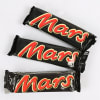 Gift Set of 3 Rakhis With 1kg Rasgulla and 3 Bars of Mars Chocolates