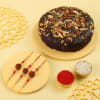 Set of 3 Rakhis with Almond Cake Online