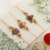 Gift Set of 3 Rakhis with Assorted Chocolates