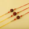 Gift Set of 3 Rudraksha Rakhi Hamper