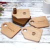 Buy Set of 4 Cup Shaped Wooden Coasters- Customized with Logo & Company Name
