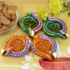 Set of 4 Diyas With Almonds Online