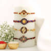 Set of 4 Indian Traditional Crafts Rakhi Online