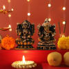 Buy Set of 4 Metal Diyas with Laxmi Ganesha Idols Hamper