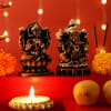 Shop Set of 4 Metal Diyas with Laxmi Ganesha Idols Hamper