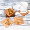 Buy Set of 4 Personalized Birthday Square Coasters with Holder
