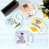 Gift Set of 4 Quirky Coasters with Personalized Holder for Boss's Day