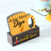 Buy Set of 4 Quirky Diwali Coasters with Coaster Holder