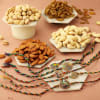 Set Of 5 Peacock Rakhi With Dry Fruits Online