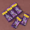 Buy Set of 5 Rudraksh Rakhi with Cadbury Chocolates in Gift Bag