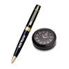 Gift Sheaffer 9325 Gift 300 Ballpoint Pen â€“ Glossy Black With Gold Tone Trim And Black Table Clock