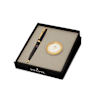 Shop Sheaffer Glossy Ballpoint Pen And Gold Table Clock Combo