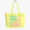 Shell Yeah Yellow Cotton Tote Bag Online