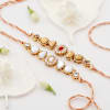 Gift Shimmering Kundan Rakhis Gift Combo