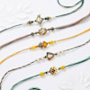Gift Shimmering Sentiments Meenakari And CZ Rakhis - Set Of 5