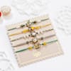 Buy Shimmering Sentiments Meenakari And CZ Rakhis - Set Of 5