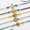 Shimmering Sentiments Meenakari And CZ Rakhis - Set Of 5 Online
