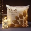 Shine Away Personalized Satin Cushion With Diwali Decanter Online