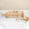 Gift Shot Glasses in Wedding Themed Personalized Wooden Holder