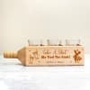 Shot Glasses in Wedding Themed Personalized Wooden Holder Online