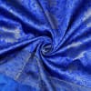 Shop Silk Brocade Patchwork Double Bedcover - Blue (Set of 5)