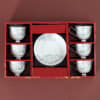 Shop Silver Colored Designer Set of 6 Cups with Saucers