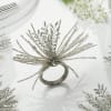 Gift Silver Decorative Beads Napkin Rings (Set of 6)