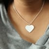 Buy Silver Finish Heart Shape Pendant
