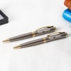 Silver Grey And Gold Personalized Rollerball Pens (Set of 2) Online