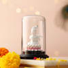Buy Silver Lord Krishna Idol in Glass Dome
