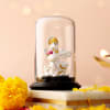 Gift Silver Maa Saraswati Idol in Glass Dome