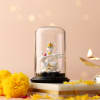 Silver Maa Saraswati Idol in Glass Dome Online