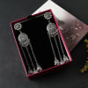 Buy Silver Oxidized Matte Finish Dangler Earrings
