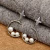 Silver Pearl & Diamond Earrings Online