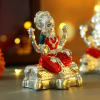 Gift Silver Plated Colorful Laxmi Ganesha in Gift Box