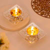 Gift Silver-Plated Floral Oil Diyas For Diwali