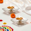 Silver-Plated Floral Oil Diyas For Diwali Online