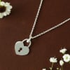 Gift Silver-plated Heart Lock Pendant Necklace