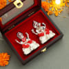 Gift Silver Plated Laxmi Ganesha Idols with Big Clay Diya Hamper