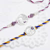 Silver-Plated Peacock And Krishna Rakhis - Set Of 2 Online