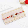 Buy Silver-Plated Swastik And Rudraksh Rakhi