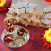 Silver Puja Thai with Kaju Barfi Online