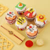 Single Rakhi with Delicious Cupcakes Online