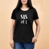 Sis No.1 Cotton T-shirt For Women - Black Online